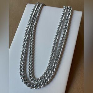 Silver double-chain necklace marked “Western Germany”